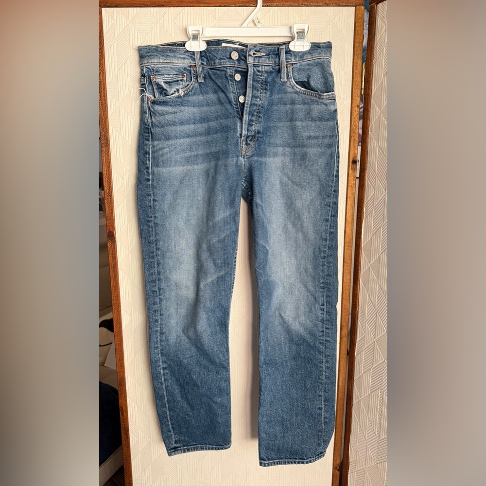 MOTHER Blue Straight Jeans Classic Style